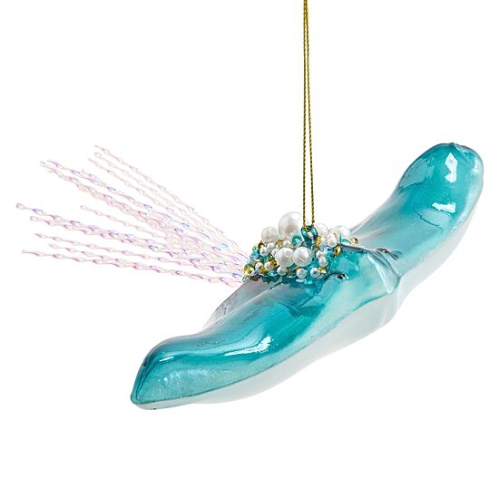 North Pole Trading Co. Glass Stingray Christmas Ornament