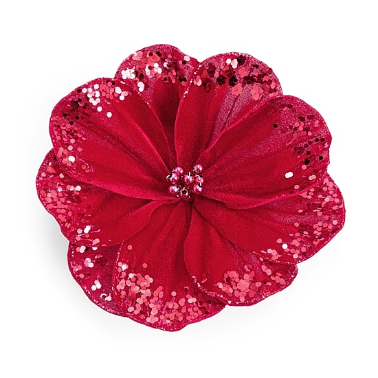 Martha Stewart Red Polyester Flower Clip Clips