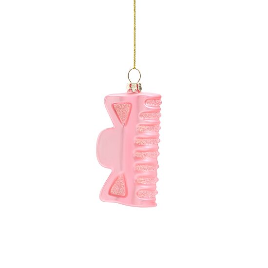 North Pole Trading Co. Pink Claw Clip Christmas Ornament