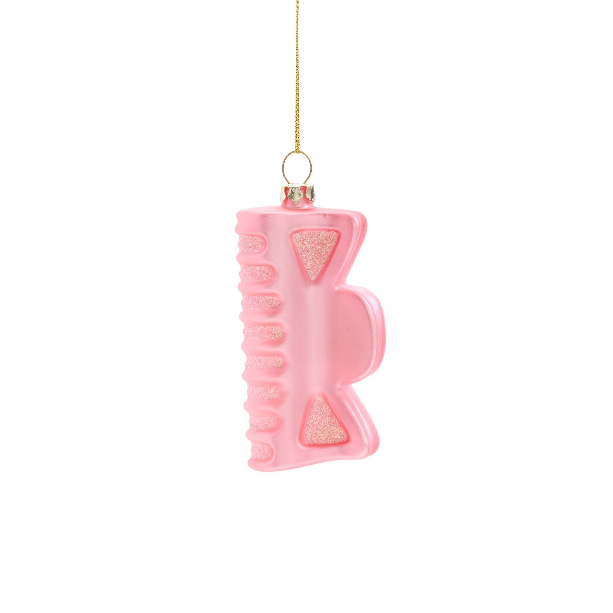 North Pole Trading Co. Pink Claw Clip Christmas Ornament