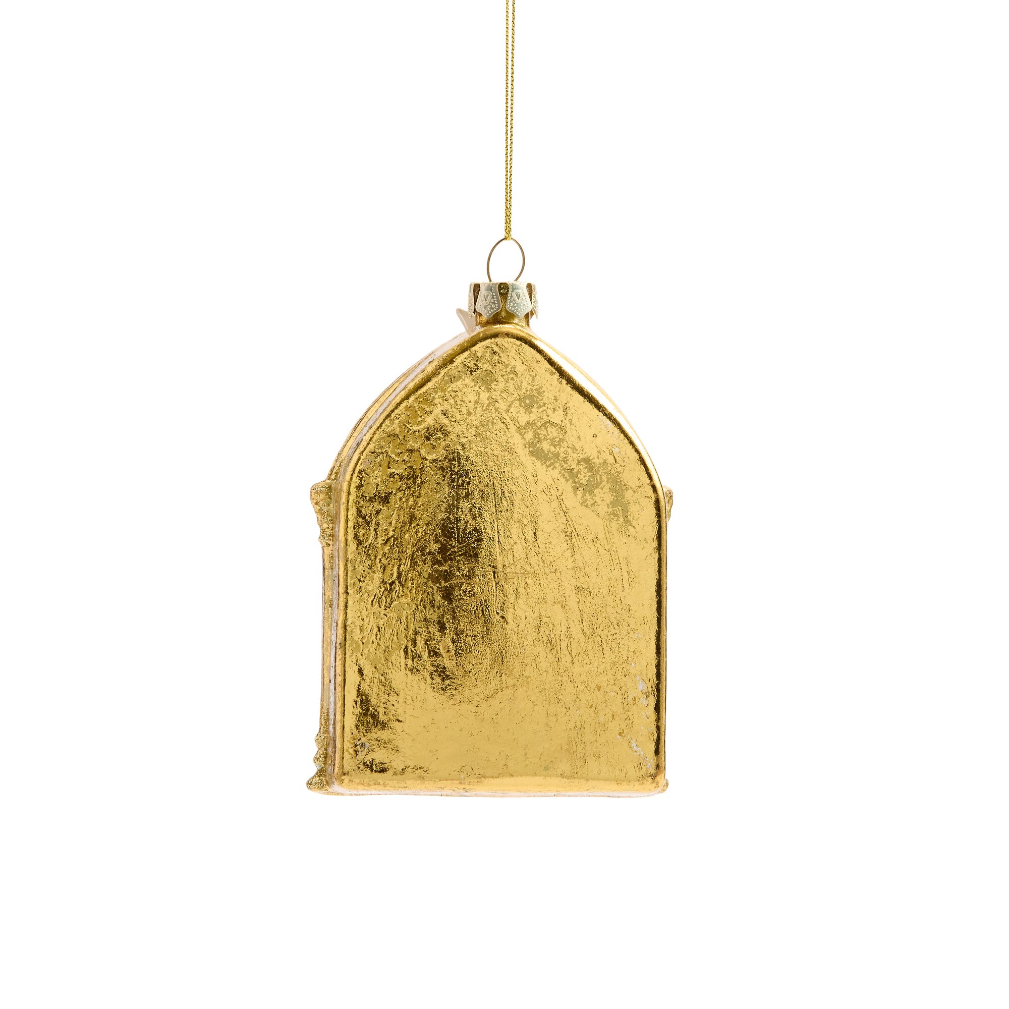 North Pole Trading Co. Gold Nativity Christmas Ornament