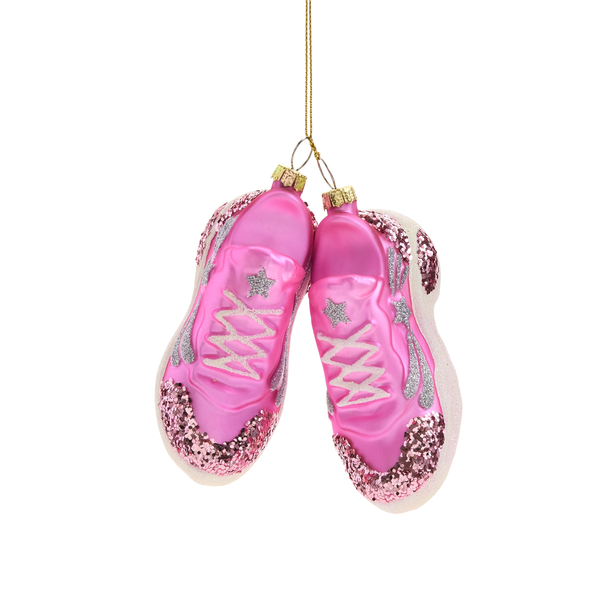 North Pole Trading Co. Glass Sneaker Christmas Ornament