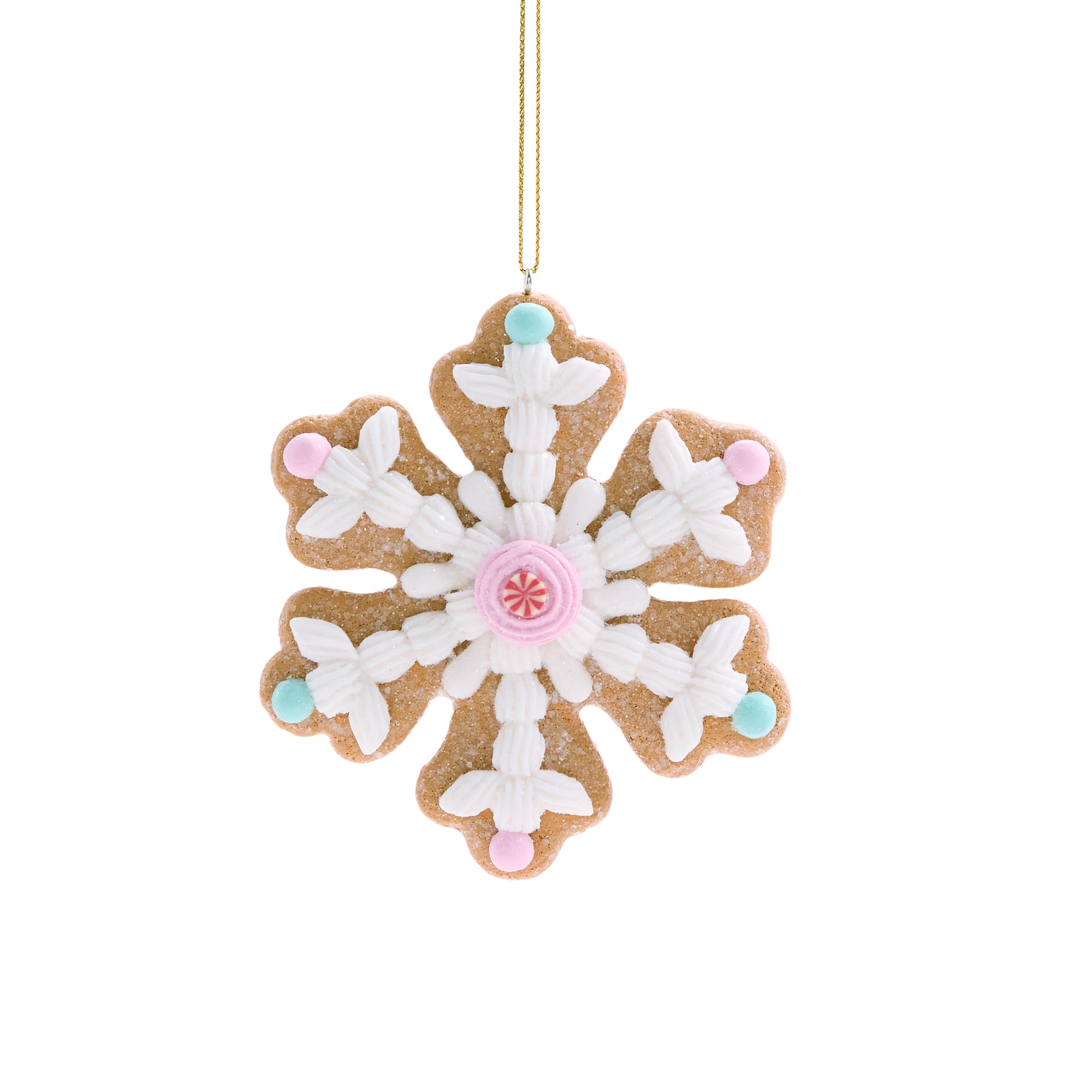 North Pole Trading Co. Claydough Snowflake Christmas Ornament