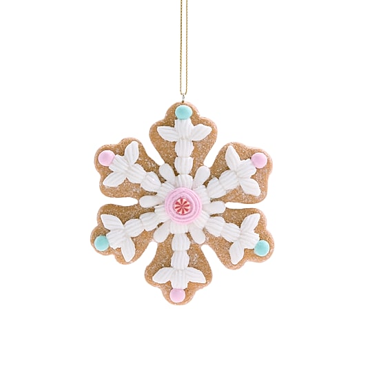 North Pole Trading Co. Claydough Snowflake Christmas Ornament