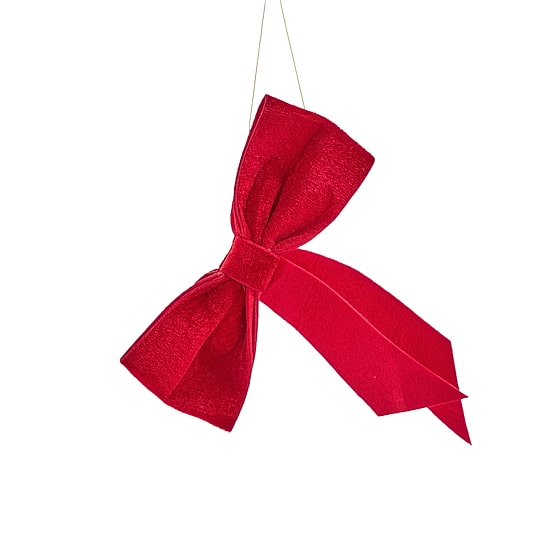 North Pole Trading Co. Polyester Bow Christmas Ornament