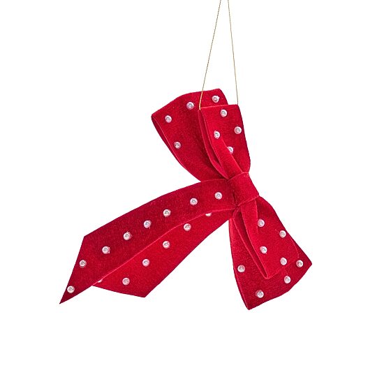 North Pole Trading Co. Polyester Bow Christmas Ornament