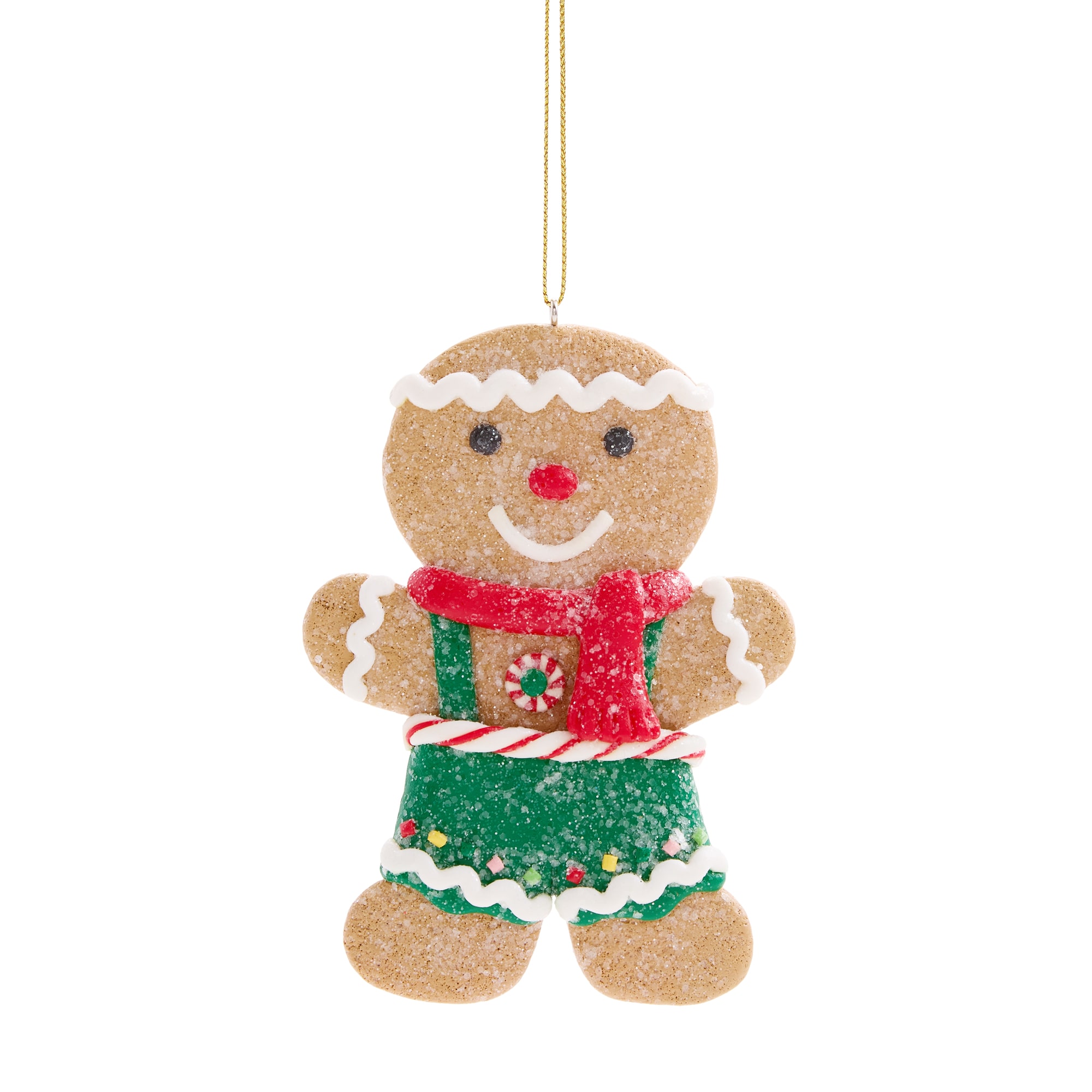 North Pole Trading Co. Claydough Gingerbread Man Christmas Ornament