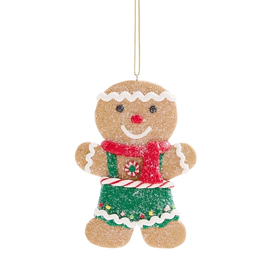 North Pole Trading Co. Claydough Gingerbread Man Christmas Ornament