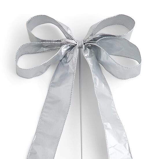North Pole Trading Co. Silver Ribbon Bow Pick 3-pc. Pick