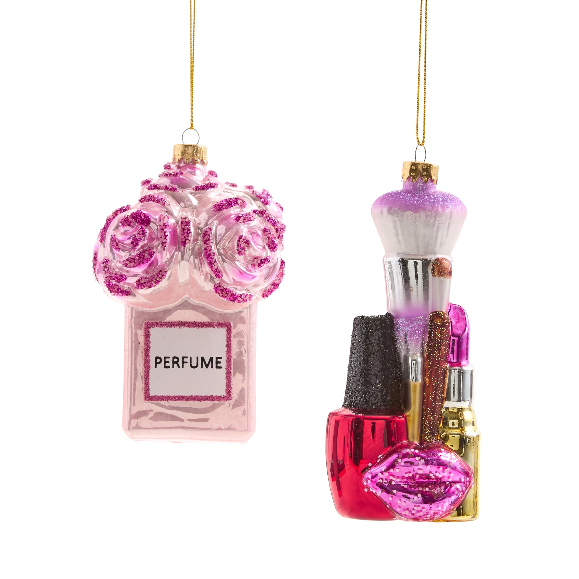 North Pole Trading Co. Makeup And Perfume 2-pc. Christmas Ornament