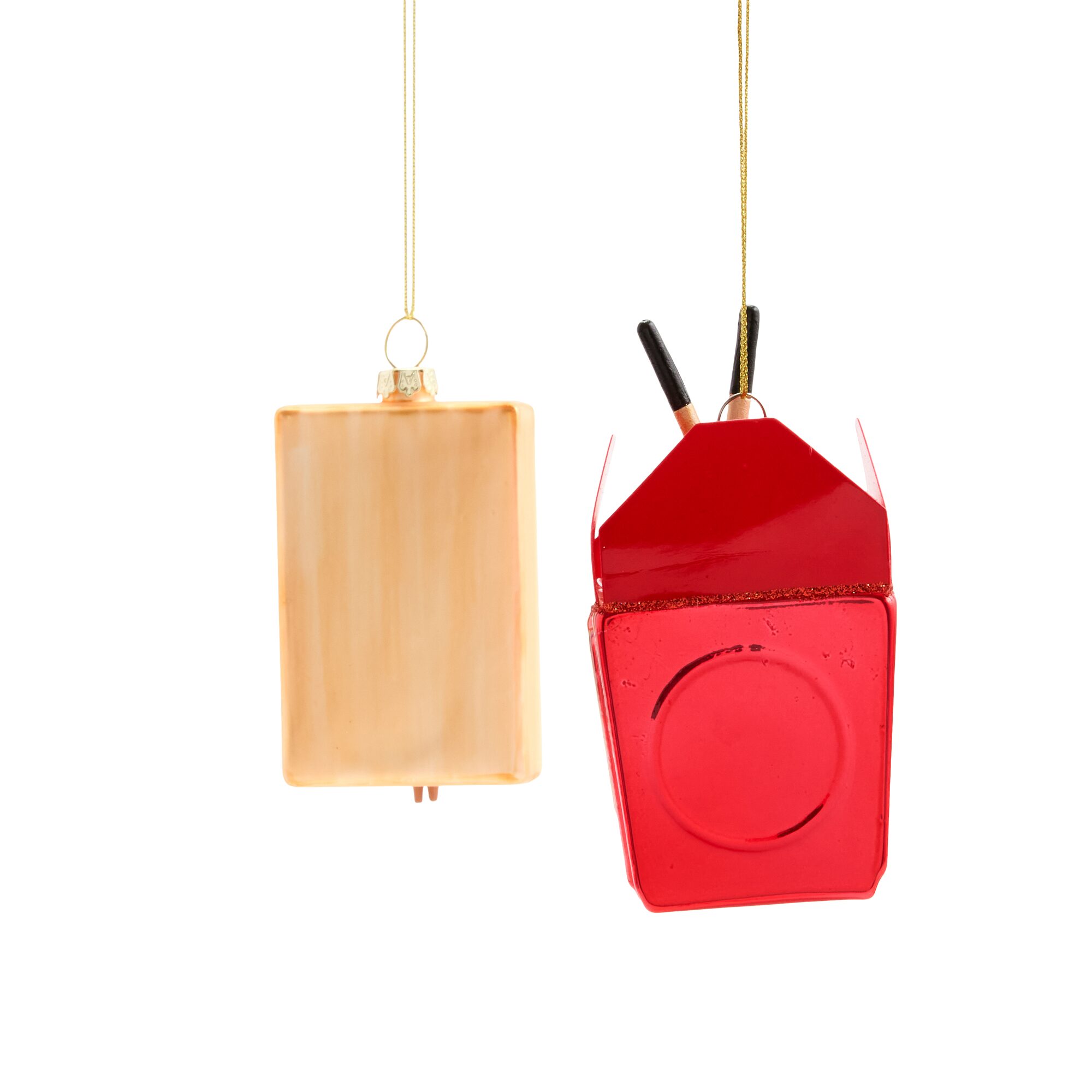 North Pole Trading Co. Sushi And Take Out Box 2-pc. Christmas Ornament