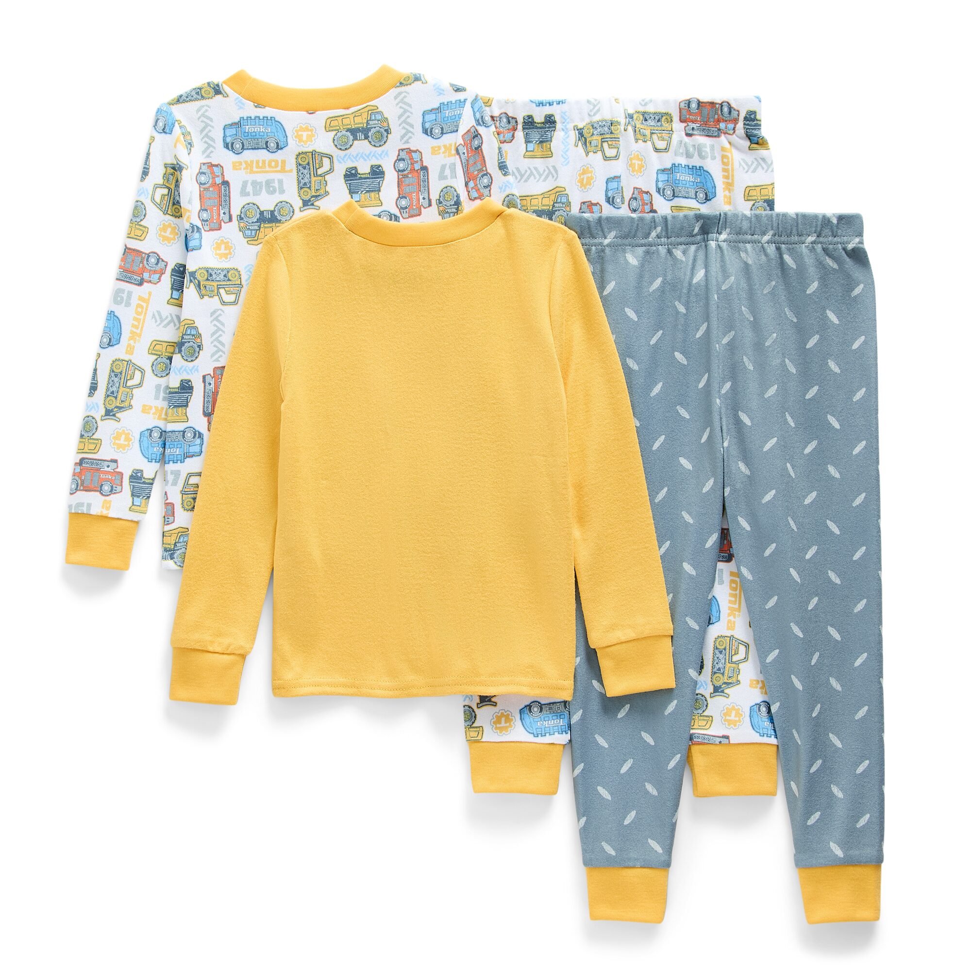 Toddler Boys Crew Neck Long Sleeve 4-pc. Pajama Set