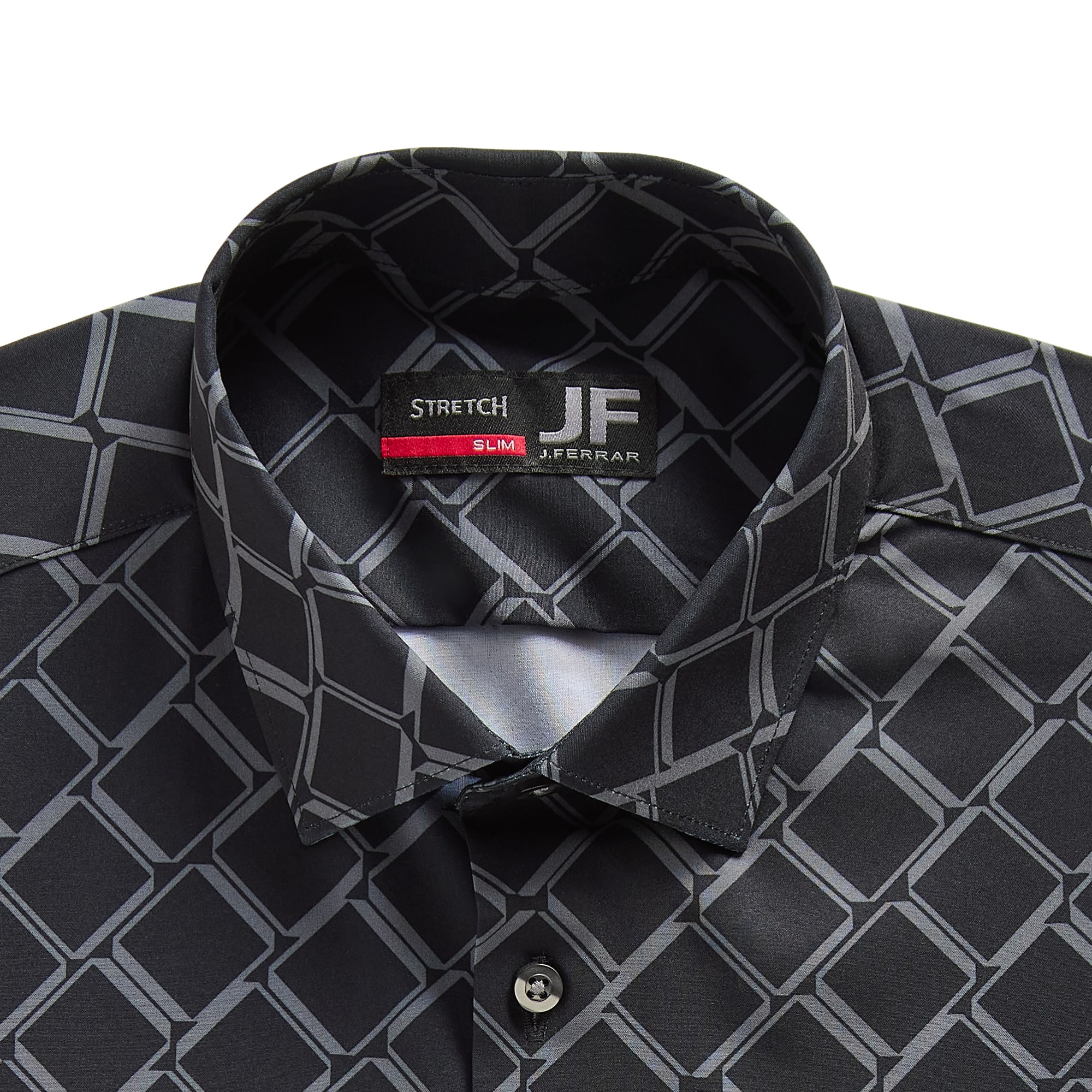 J. Ferrar 360 Stretch Performance Mens Slim Fit Fabric Long Sleeve Dress Shirt