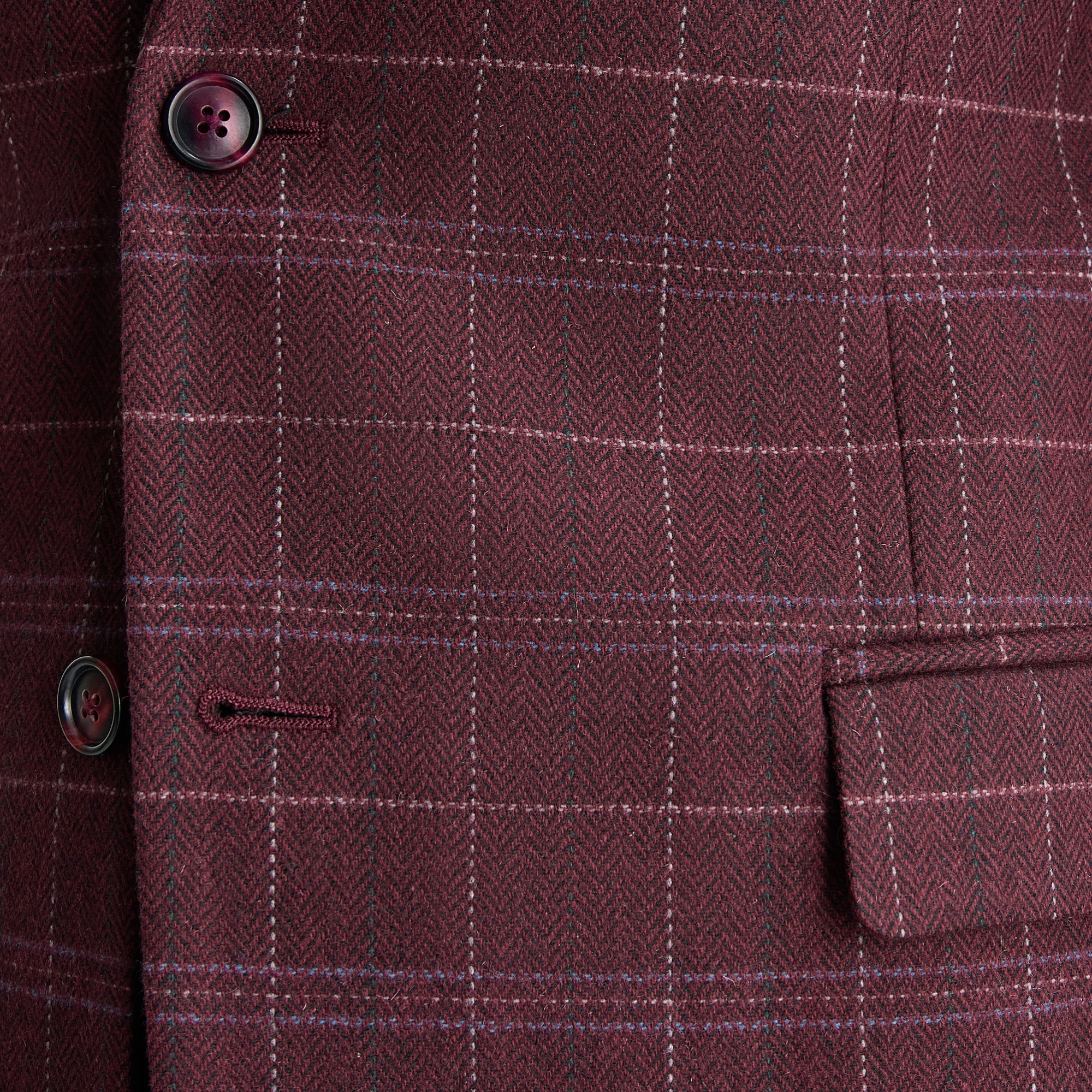 Stafford Mens Plaid Classic Fit Sport Coat