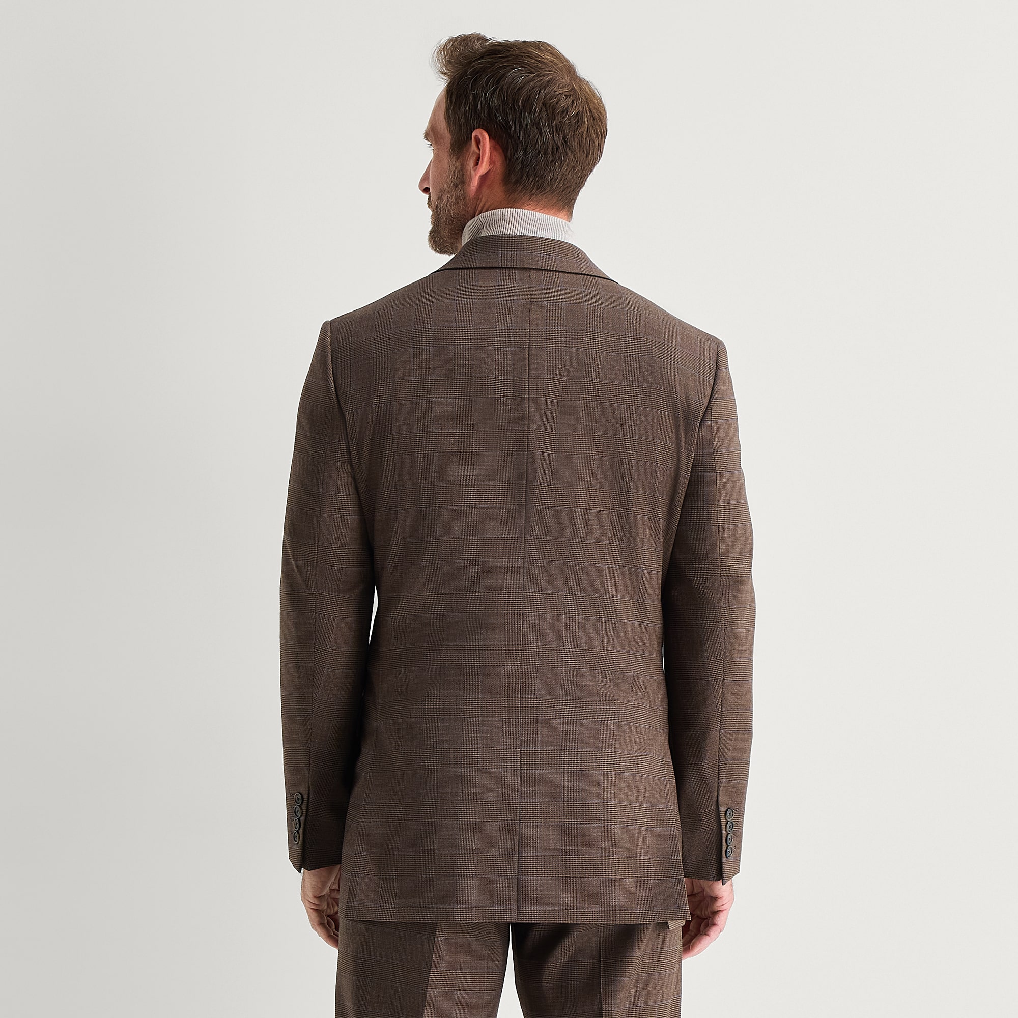 Stafford Coolmax All Season Ecomade Mens Classic Fit Plaid Suit Jacket