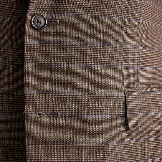 Stafford Coolmax All Season Ecomade Mens Classic Fit Plaid Suit Jacket