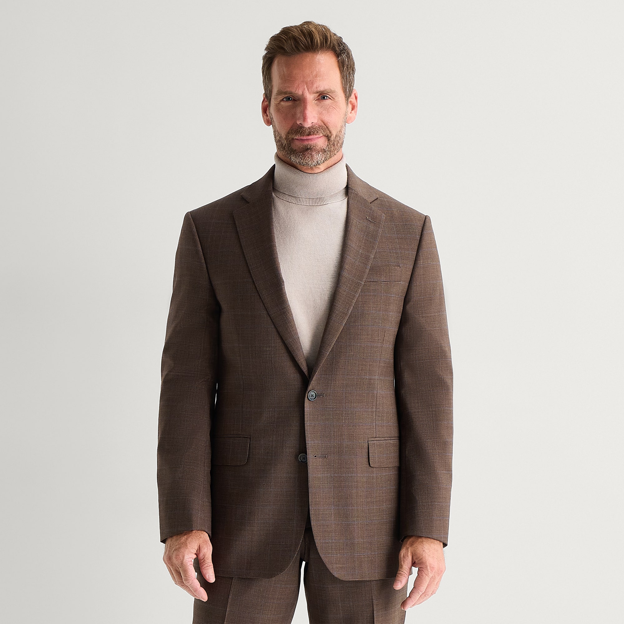 Stafford Coolmax All Season Ecomade Mens Classic Fit Plaid Suit Jacket