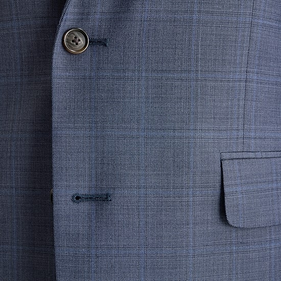 Stafford Coolmax All Season Ecomade Mens Classic Fit Plaid Suit Jacket