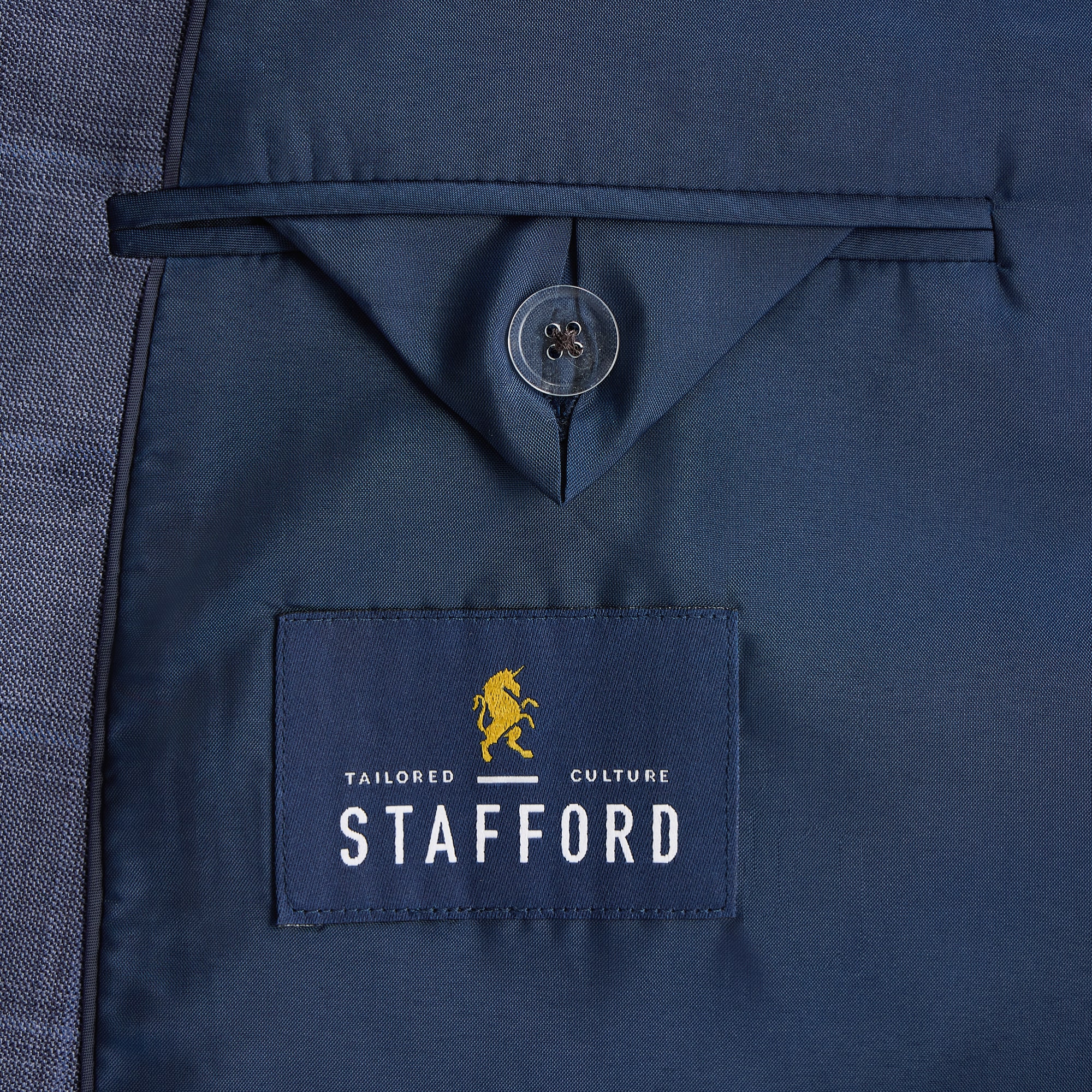 Stafford Mens Classic Fit Plaid Big and Tall Suit Jacket