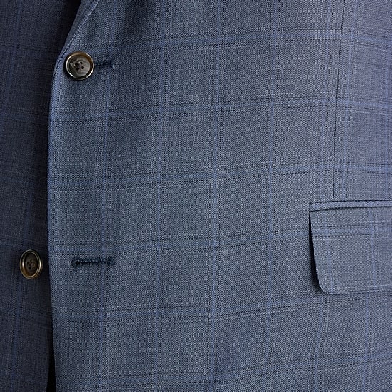 Stafford Mens Big and Tall Classic Fit Plaid Suit Jacket