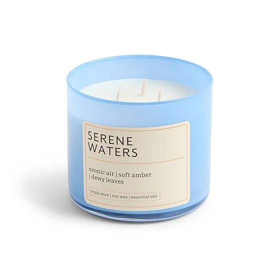 Distant Lands 14oz Serene Waters 3-Wick Scented Jar Candle