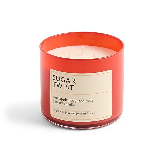 Distant Lands 14oz Sugar Twist 3-Wick Scented Jar Candle