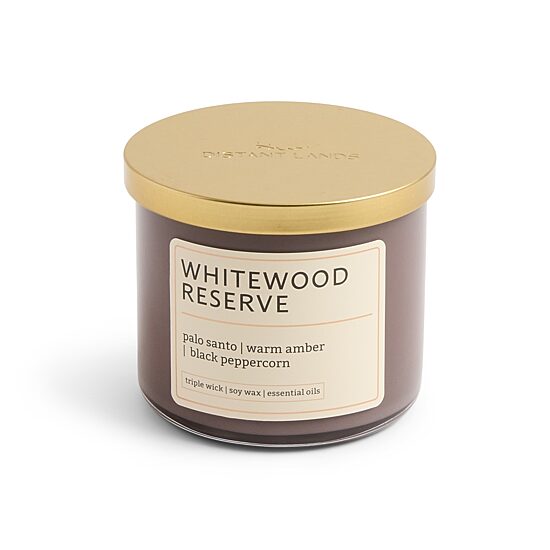 Distant Lands 14oz Whitewood Reserve 3-Wick Scented Jar Candle