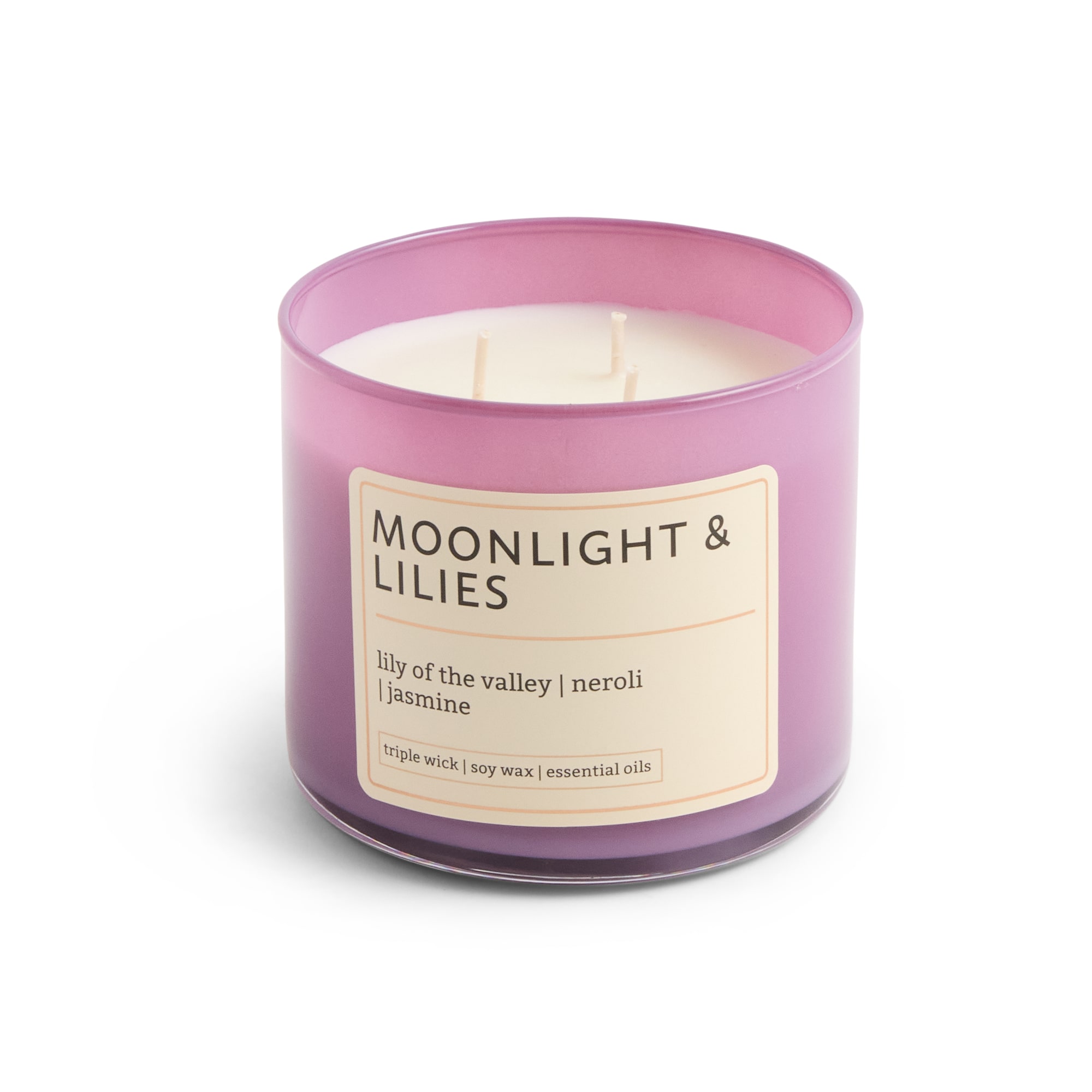 Distant Lands 14oz Moonlight & Lilies 3-Wick Scented Jar Candle