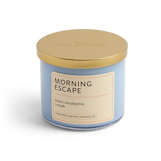 Distant Lands 14oz Morning Escape 3-Wick Scented Jar Candle