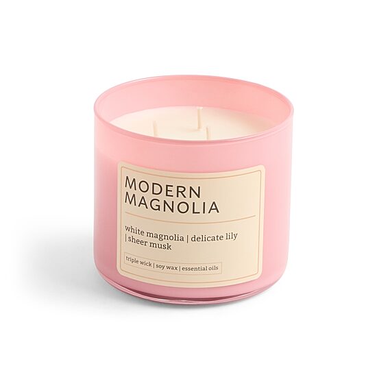 Distant Lands 14oz Modern Magnolia 3-Wick Scented Jar Candle