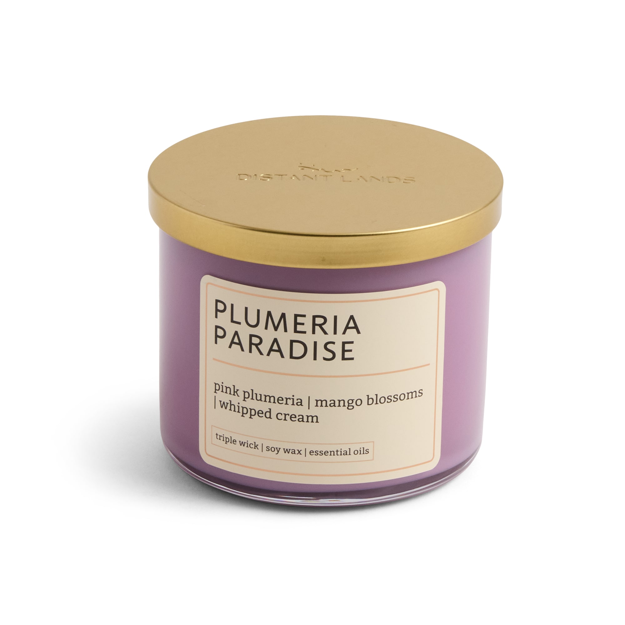 Distant Lands 14oz Plumeria Paradise 3-Wick Scented Jar Candle
