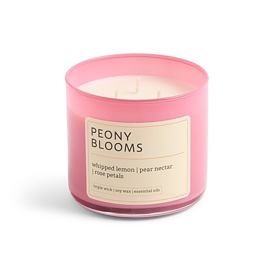 Distant Lands 14oz Peony Blooms 3-Wick Scented Jar Candle