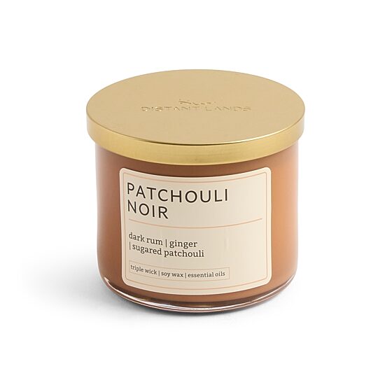 Distant Lands 14oz Patchouli Noir 3-Wick Scented Jar Candle