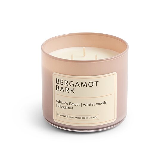 Distant Lands 14oz Bergamot Bark 3-Wick Scented Jar Candle