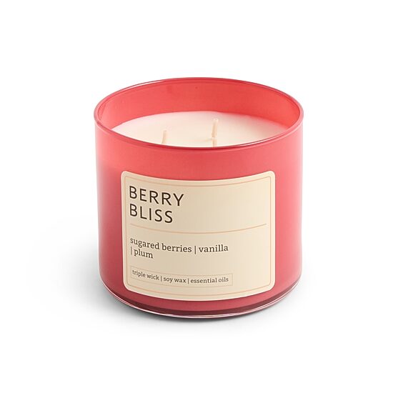 Distant Lands 14oz Berry Bliss 3-Wick Scented Jar Candle