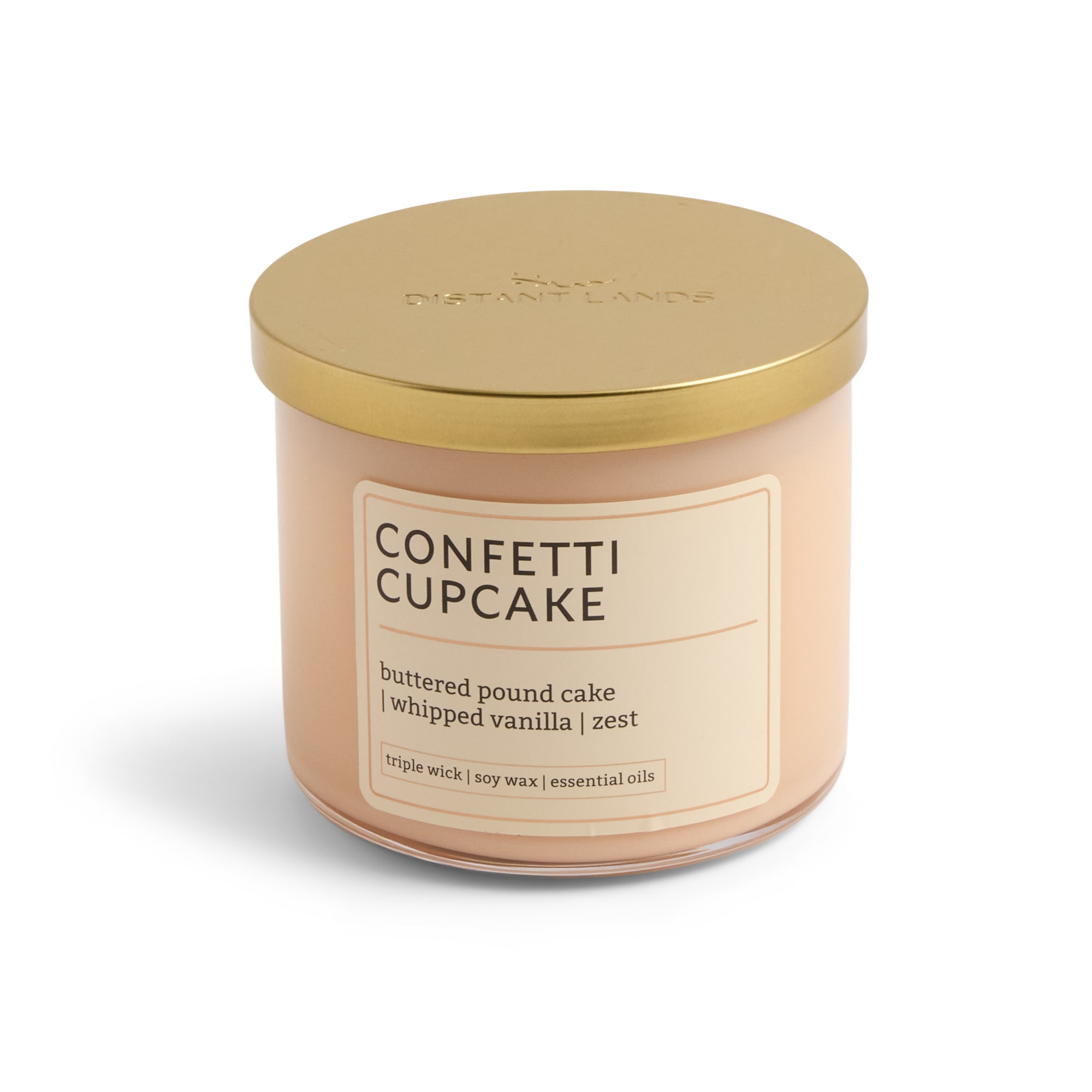 Distant Lands 14oz Confetti Cupcake 3-Wick Scented Jar Candle