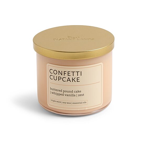 Distant Lands 14oz Confetti Cupcake 3-Wick Scented Jar Candle