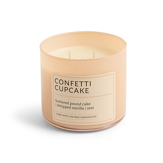 Distant Lands 14oz Confetti Cupcake 3-Wick Scented Jar Candle