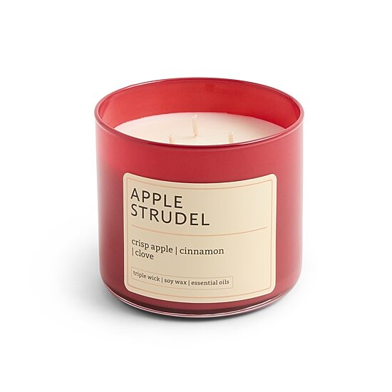 Distant Lands 14oz Apple Strudel 3-Wick Scented Jar Candle
