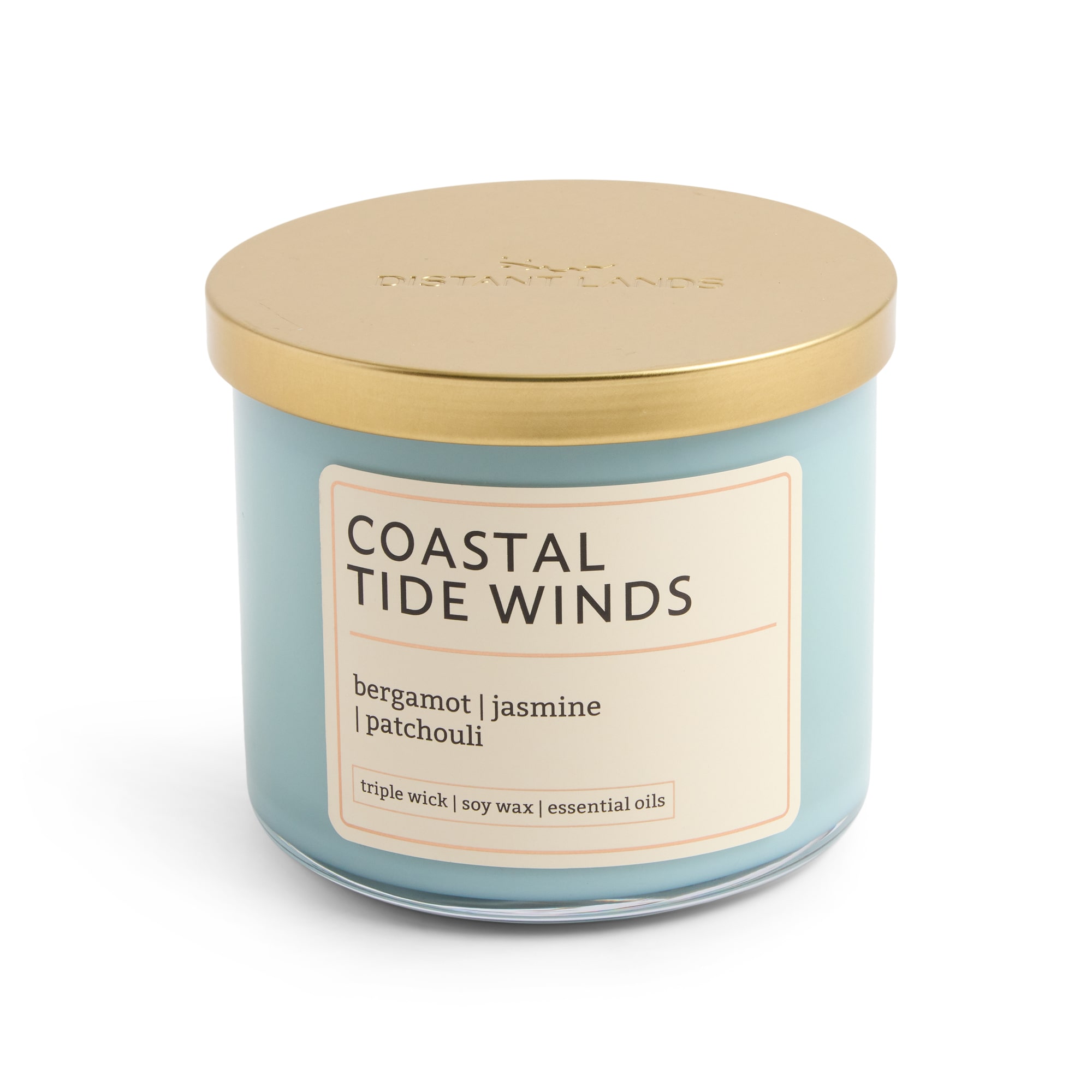 Distant Lands 14oz Coastal Tide Winds 3-Wick Scented Jar Candle