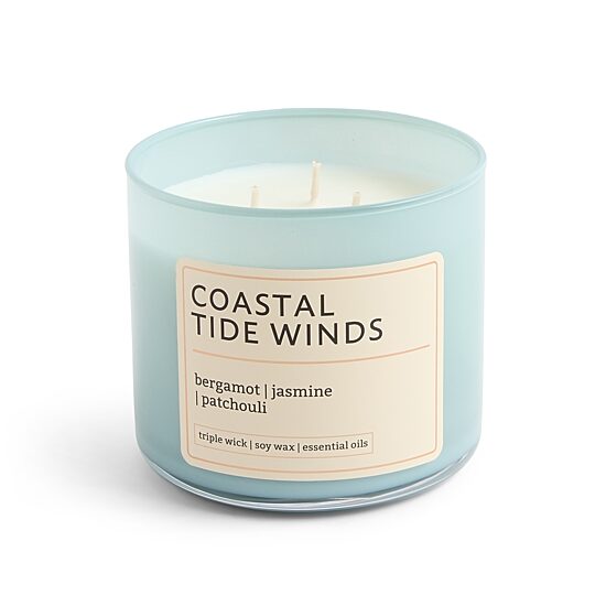 Distant Lands 14oz Coastal Tide Winds 3-Wick Scented Jar Candle