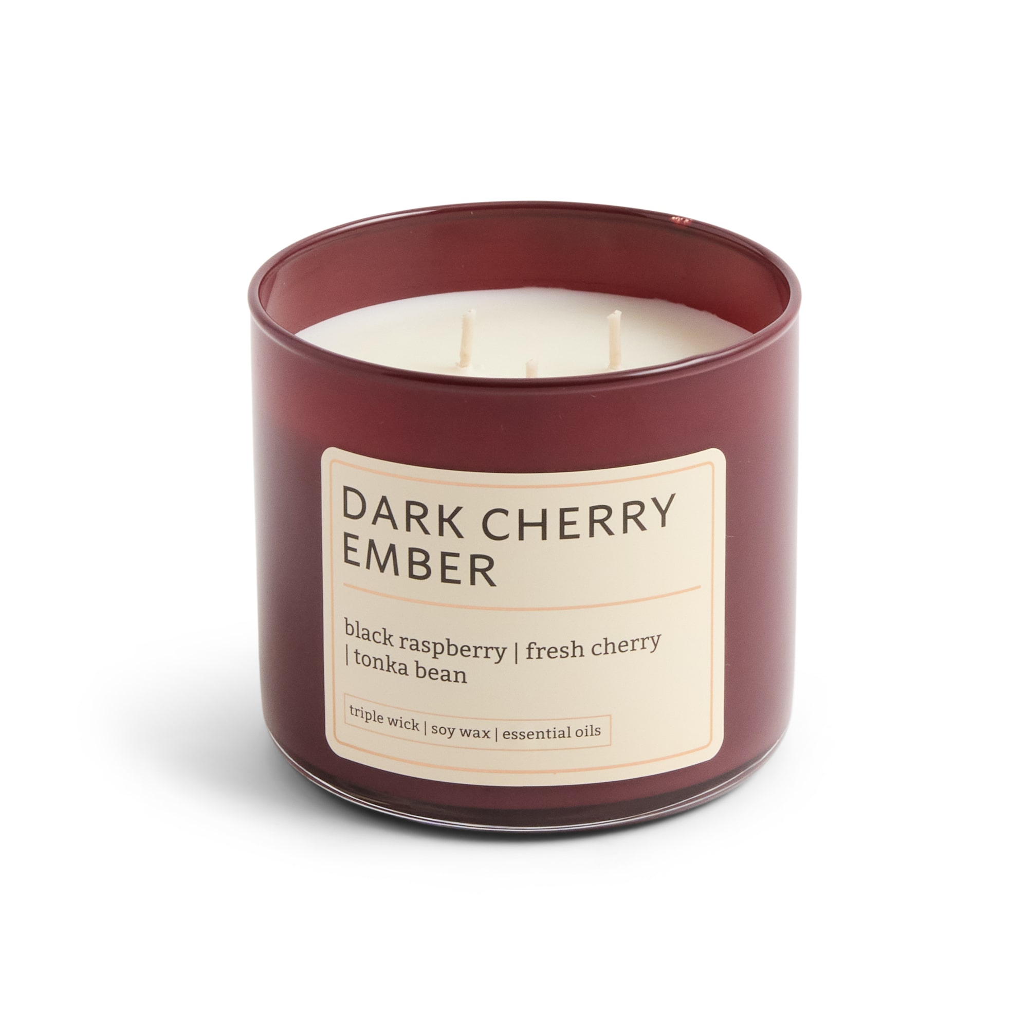 Distant Lands 14oz Dark Cherry Ember 3-Wick Scented Jar Candle