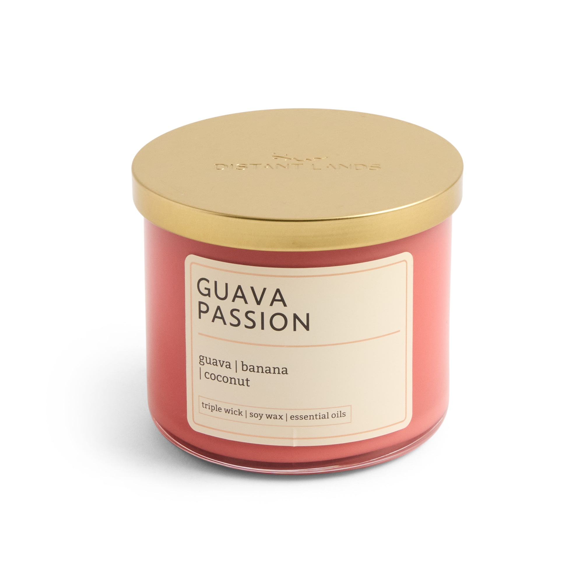 Distant Lands 14oz Guava Passion 3-Wick Scented Jar Candle