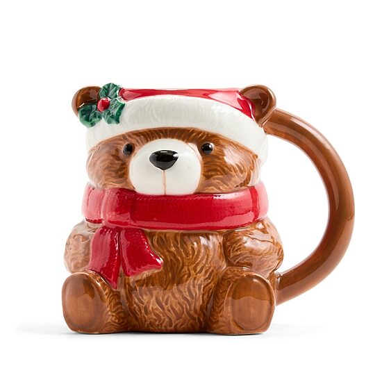 North Pole Trading Co. Holiday Bear Mug