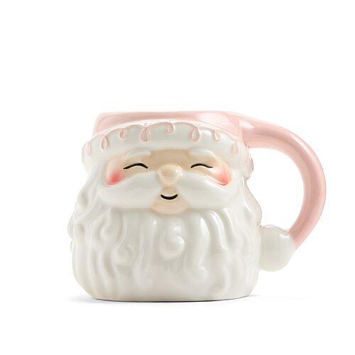 North Pole Trading Co . Mr. Clause Mug Pink