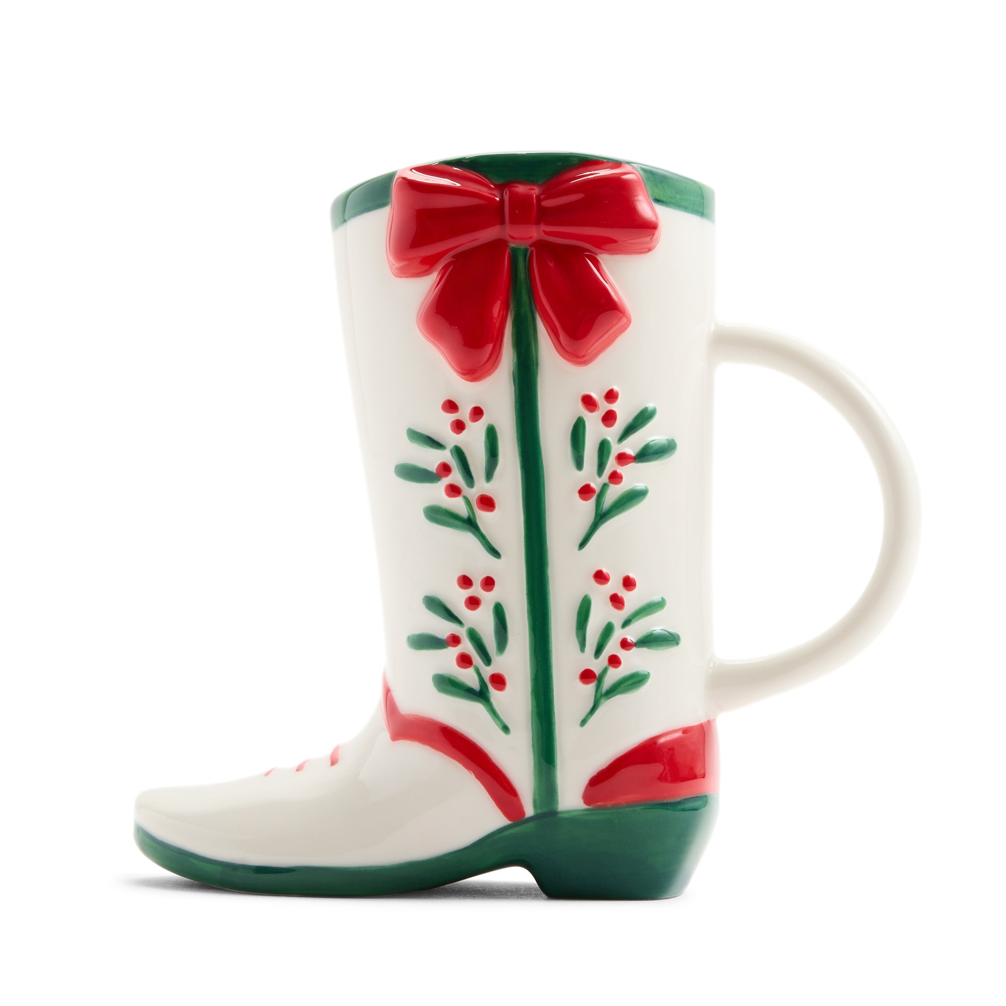 North Pole Trading Co. Holiday Cowboy Boot Mug