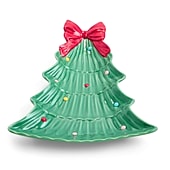 North Pole Trading Co. Christmas Tree Holiday Serve Platter