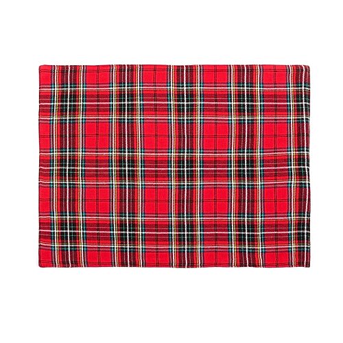 North Pole Trading Co . Plaid Placemat In Red