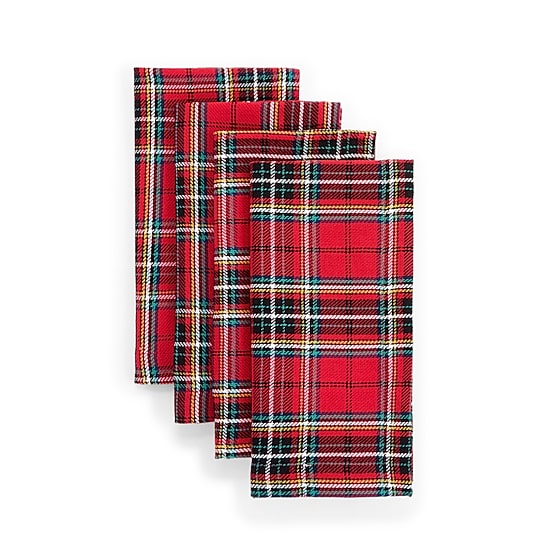 North Pole Trading Co. Noel Market Plaid 4-pc. Napkins