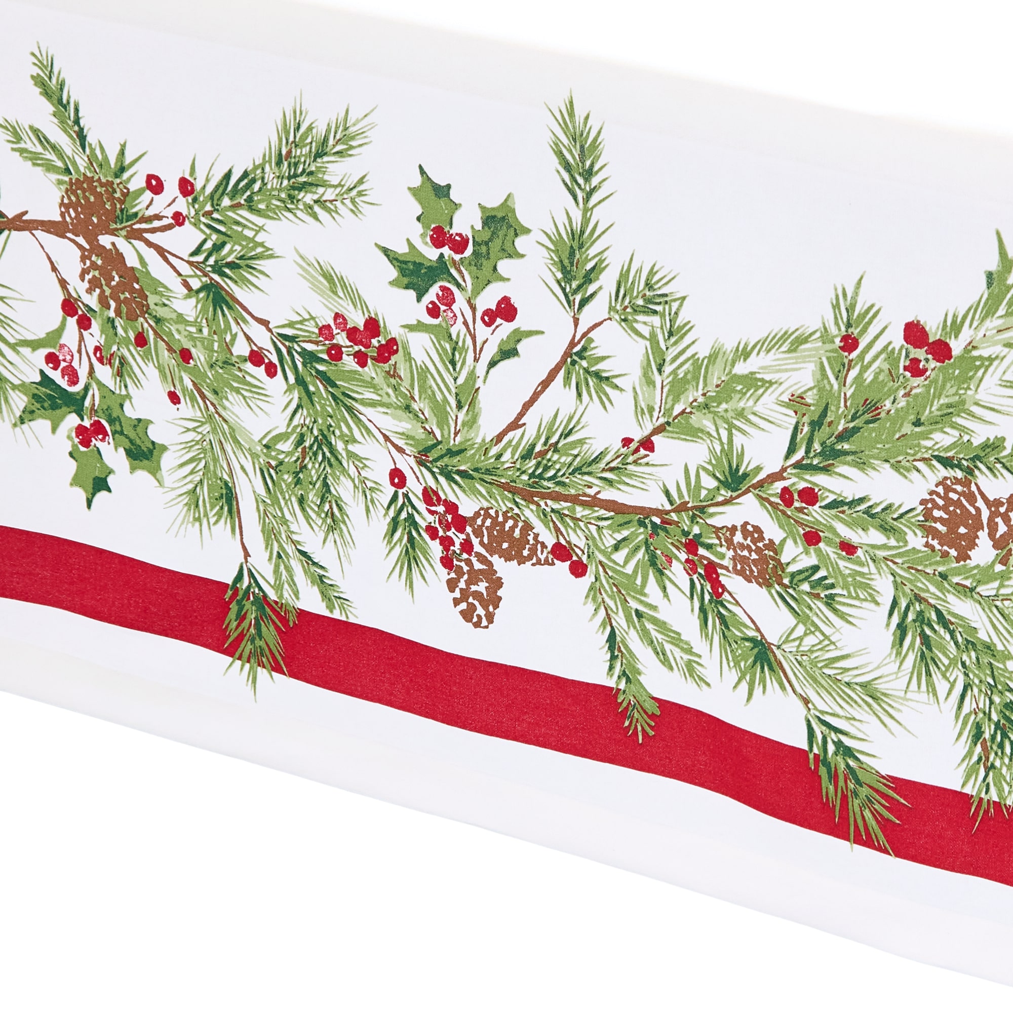 North Pole Trading Co. Holly Berry Tablecloth